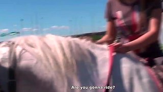 Nestee Shy and her friend fuck in the forest