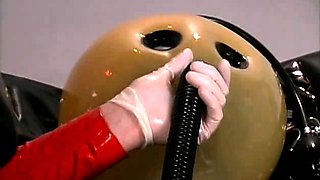 Extreme fetish latex play