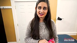 Sexy Brunette Elliot Gives Deep Throat Blowjob & Gets Her Wet Pussy Pounded Hard