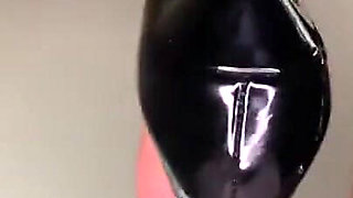 Ebony Girl Dangles Her Black Heels on the Edge of the Couch & Shows Her Feet Soles