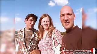 German Blonde Gets Anal DP in Public - First Time Anal & Pee Fun!