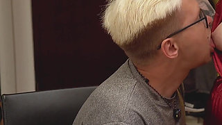 S1 Ep3: a Slutty Step Mother Teases Her Step Son by Sucking and Fucking Him While Talking to Her Husband on the Phone!