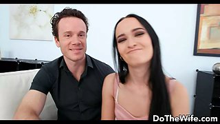 Black Cock Reams Sasha Sparrow's Tight Pussy as Her Cuckold Watches