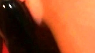 Innocent Busty blonde fingering and toying pussy