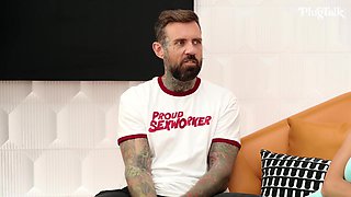 Sexy Redhead Gets Fucked Hard In Threesome After Her Interview With Lena The Plug