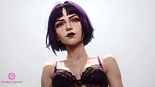 Girlfriend's cartoon fantasy with some cheating action