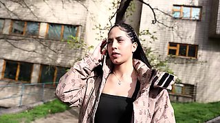 GERMAN SCOUT - Skinny Latina Teen with big Nipples