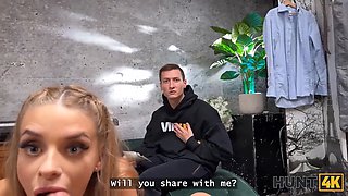 Hunt4k. blonde naomi enjoy seduced a prosperous guy with her large Natural Tits in front of her bf
