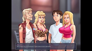 Big tit cartoon, hot blonde, in shower