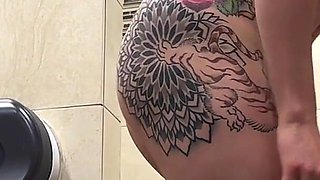Dickflash Truck Stop Shower Adventure Part 1 Cumshot After Destroying Pussy by 9 Inch Truck Driver's Big Dick. Truck Stop Shower