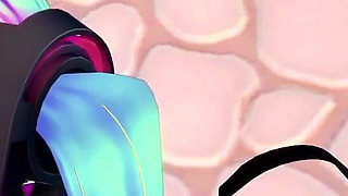Cyber Miku takes it in every hole: 3D hentai parody
