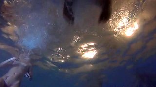 Lesbian underwater orgy