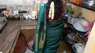 Housewife Works at Home with Stepsister and Her Husband