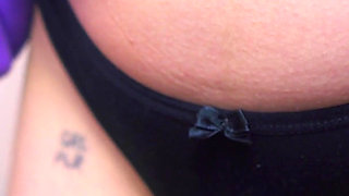 A young girlfriend got excited and decided to masturbate... Rubbing against the table and cumming loudly. She has such a fetish