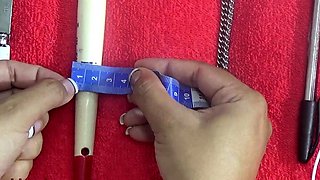 Japanese Wife Cervix insertion objects 2 vibrators and chain