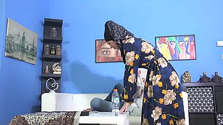 Sexy hijab slut really desires for a hard cock