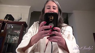 Your Step-Auntie Grace Catches You with Porn, Gives You The Real Thing Instead