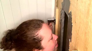 Glory hole with a big cock