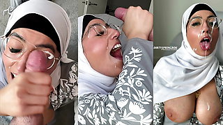 Innocent Hijabi Aaliyah Yasin gets covered in cum