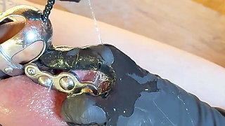 Empressbella Invades Urethra Slave in Chastity