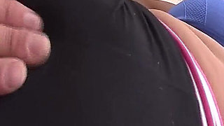 Two Japanese chicks get pleased with toys by their gym trainers