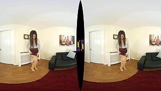 First To Strip - Adorable Girl Next Door Brunette Solo Striptease
