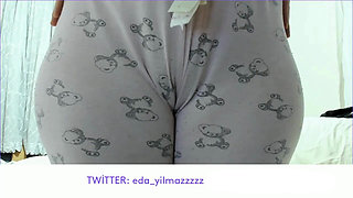 Camel Toe in Pajamas Close up