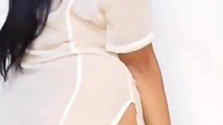 Big Ass Latina Girl Makes Food and Twerks in the Kitchen