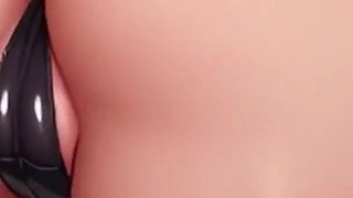 Latex Yoga Pants and Panties! Big Cameltoe Pussy Close up! Fetish! Anime Cartoon Ai