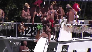 Tanned Hottie Girls Dancing Stripping Off Their Bikinis