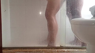 Fucking a MILF Stepmother in the Hotel Bathroom