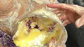 Horny Blonde Step Sisters Smeared with Vanilla Cream and Masturbates Pussy