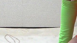 Mini Skirt and G String Panties and Sticking Out Natural Boobs From T-shirt Japanese Girl Natsume Maki's Room Cleaning