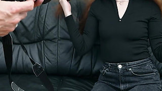 German Scout - Real Redhead Ginger Teen Alice Seduce with Small Tits First Pick up Porn Casting