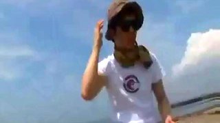 Time Stop! : Fun at the beach: Big Tits, Blowjob  Asian Porn