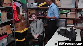 BoyPunish.com - Curly-haired twink's bareback punishment: raw fucked by a BBC for stealing condoms