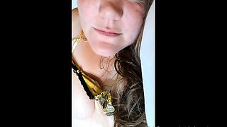 Bondage fetish solo toying hussy