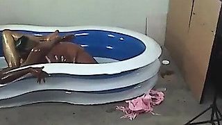 Behind the Scenes Back Yard Oil Wrestling