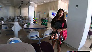 Bowling and POV blowjob from my super cute Thai MILF girlfriend