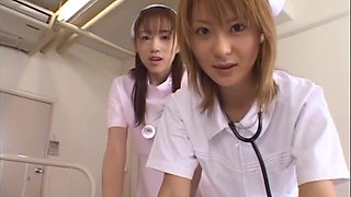 Naho Ozawa and another slutty nurse get fucked by a horny patient