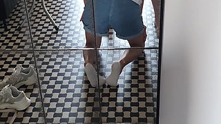 CFNM Submission: Candie Cross Kneels and Devours My Cock with Eager Obedience