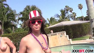 Independence day teen group fuck