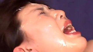 Crazy Japanese girl Reon Kirishima in Incredible Facial, Gangbang JAV clip