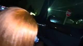 Public Car Blowjob with a Blonde and a Big Cock