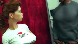 Horny wife in 3d animation deepthroats cock - cuckold toon