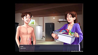 Stepmom share bed with stepson and cum inside her