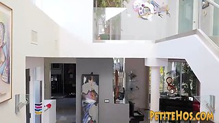 Little yoga teen gets Tight Pussy slammed after smoking