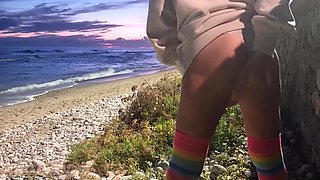 Sexy Blondy Extreme Masturbation Outdoors Hot Ass