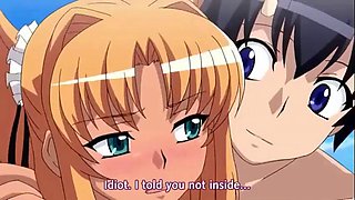 Lusty hentai teacher takes care of morning wood: Big Tits, Blowjob  Babe Porn