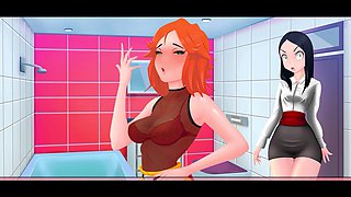 Hot mom in high heels and stockings gets animated in a wild toon scene